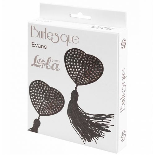 Пэстисы с кисточками Burlesque Evans черно-серебристые