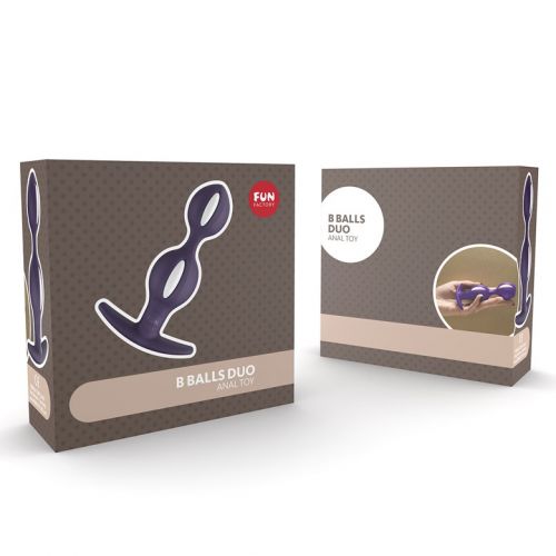 Анальный стимулятор Fun Factory B Ball Duo фиолетово-белый