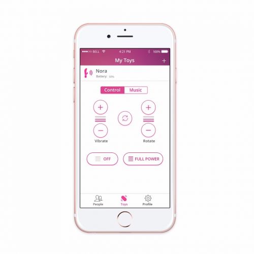 Смарт-вибратор-ротатор с клиторальным стимулятором Nora By Lovense