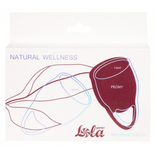Набор менструальных чаш Natural Wellness Peony Wine Red