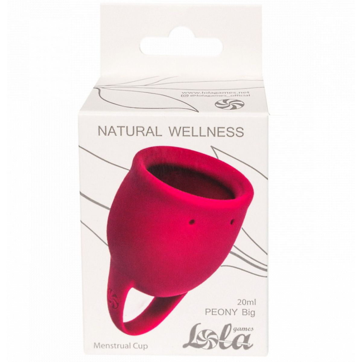 Менструальная чаша Natural Wellness Peony Wine Red 20 мл