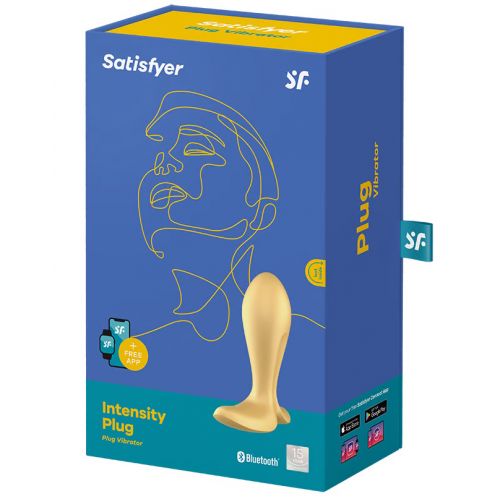 Анальная смарт-втулка с вибрацией и стимулятором промежности Satisfyer Intensity Plug Yellow