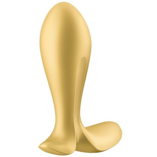 Анальная смарт-втулка с вибрацией и стимулятором промежности Satisfyer Intensity Plug Yellow
