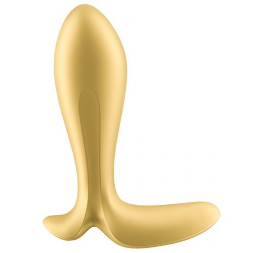 Анальная смарт-втулка с вибрацией и стимулятором промежности Satisfyer Intensity Plug Yellow