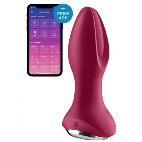 Анальный пробка с ротацией и вибрацией Satisfyer Rotator Plug 2+ фуксия