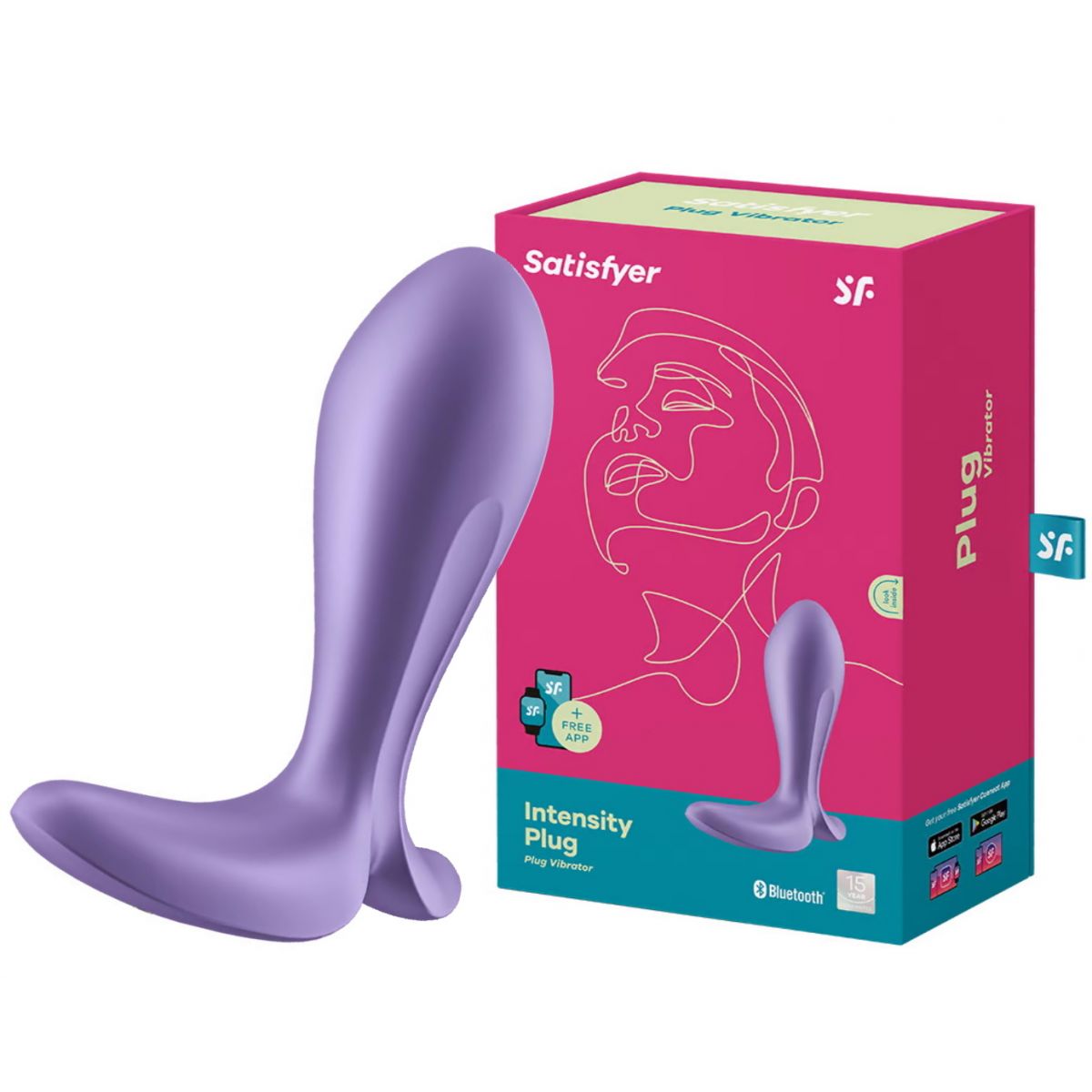 Анальная смарт-втулка с вибрацией и стимулятором промежности Satisfyer Intensity Plug