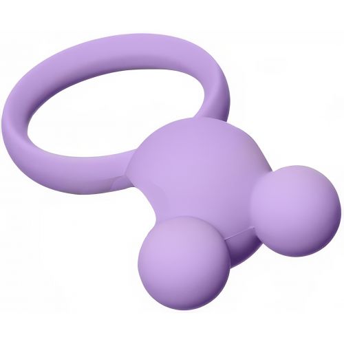 Эрекционное кольцо Emotions Minnie Purple с отверстием для вибропули