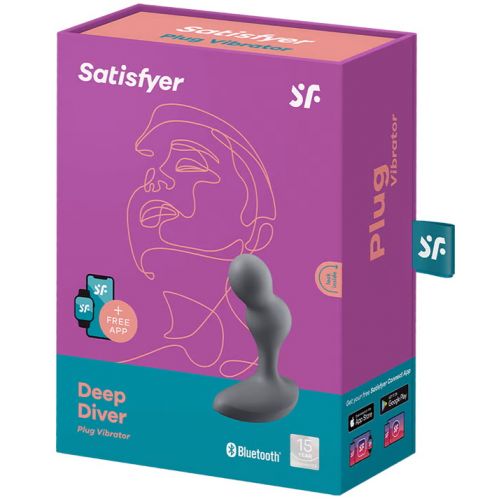 Анальный смарт-стимулятор с вибрацией Satisfyer Deep Diver Grey