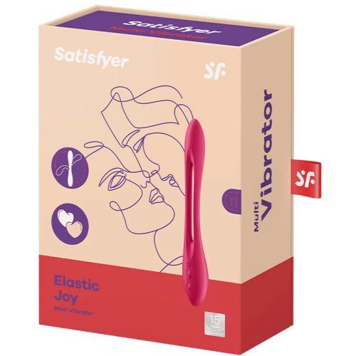 Многофункциональный вибратор для пар с гибкой основой Satisfyer Elastic Joy Red