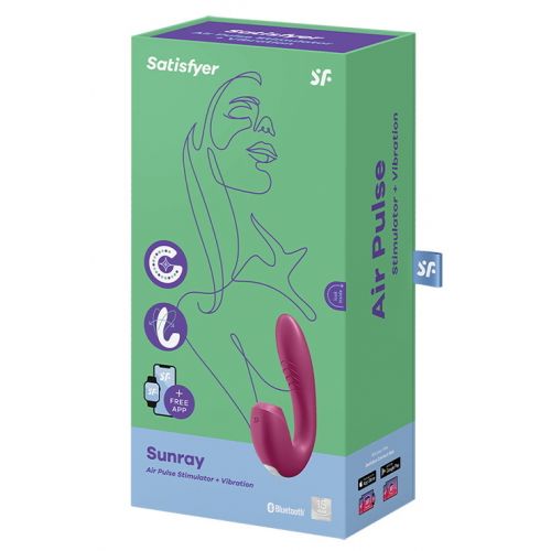 Смарт-вибратор с вакуумно-волновым стимулятором клитора Satisfyer Sunray розовый