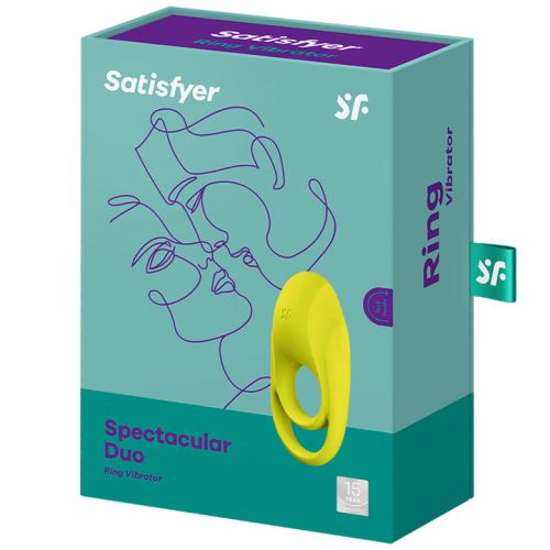 Двойное эрекционное виброкольцо Satisfyer Spectacular Duo желтое