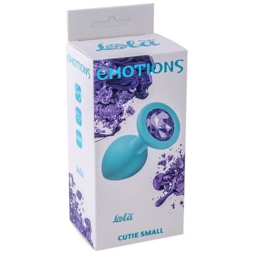 Анальная пробка Emotions Cutie Small Turquoise Light Purple Crystal