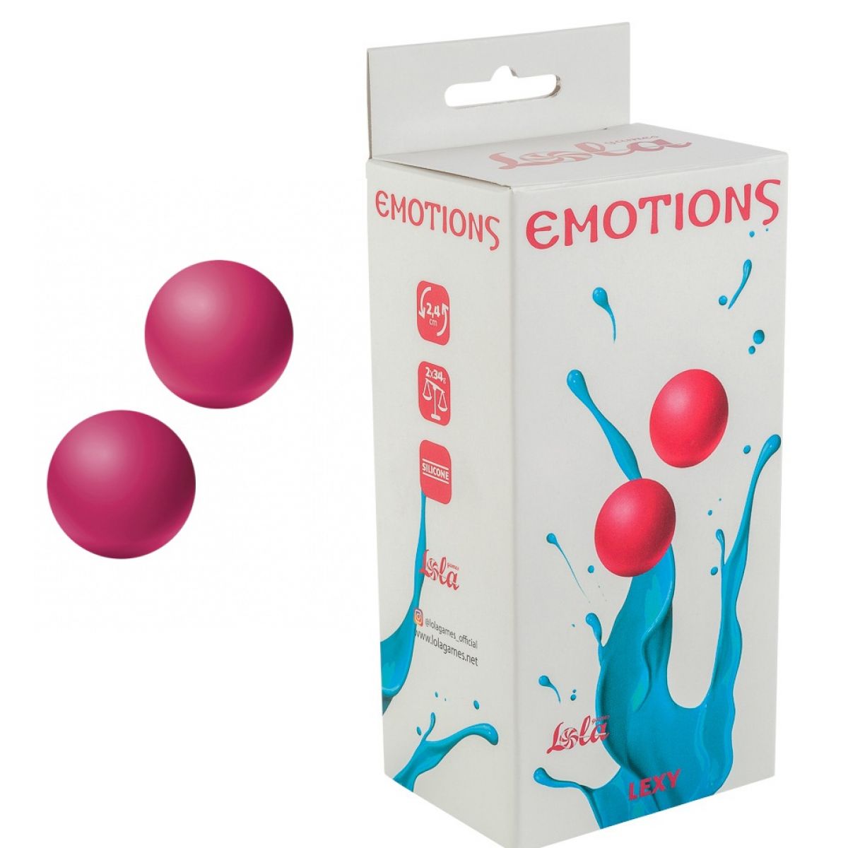 Вагинальные шарики без сцепки Emotions Lexy small, розовые