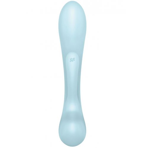 Двусторонний вибратор с клиторальным стимулятором Satisfyer Triple Oh Blue ДЕФОРМИРОВАННАЯ УПАКОВКА