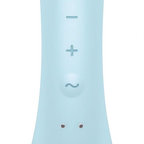 Двусторонний вибратор с клиторальным стимулятором Satisfyer Triple Oh Blue ДЕФОРМИРОВАННАЯ УПАКОВКА