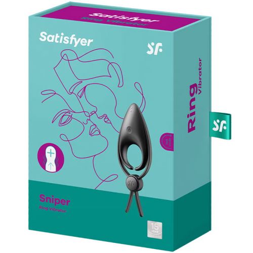 Эрекционное кольцо-лассо с вибрацией Satisfyer Sniper черное