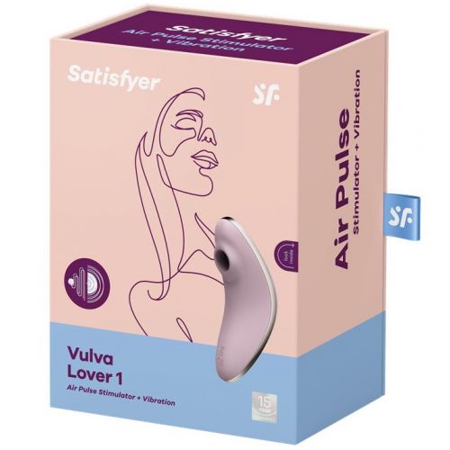 Вакуумно-волновой стимулятор клитора с вибрацией Satisfyer Vulva Lover 1 фиолетовый