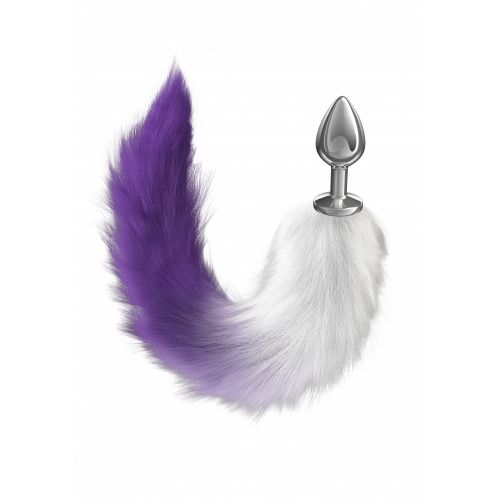 Анальная пробка с фиолетовым хвостиком Diamond Starlit Purple