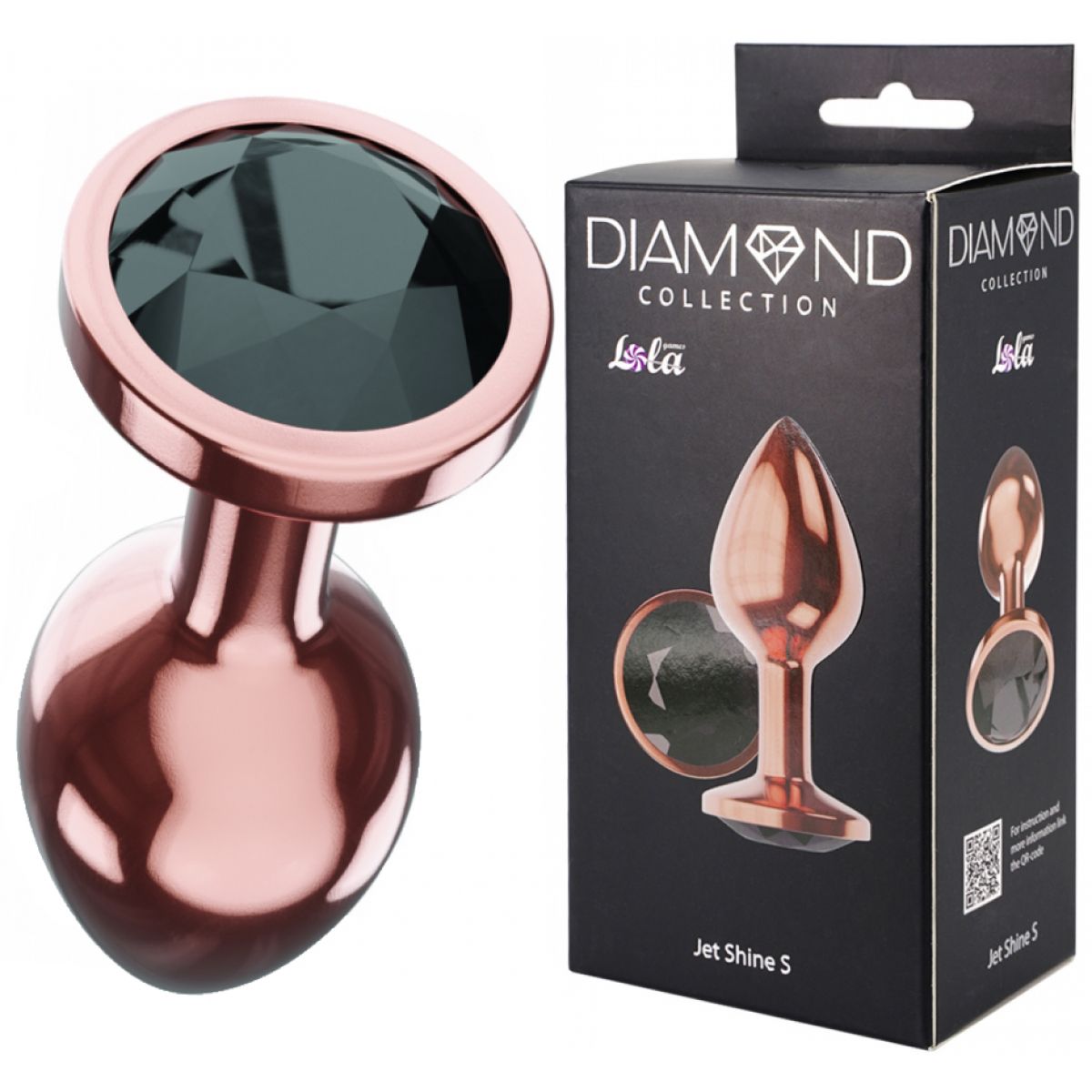Анальная пробка Diamond Jet Shine S розовое золото