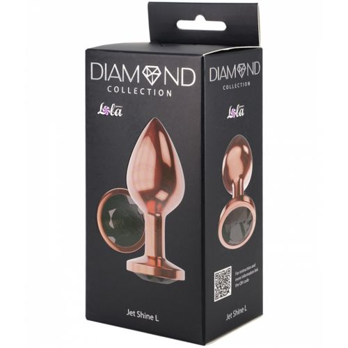 Анальная пробка Diamond Jet Shine L розовое золото