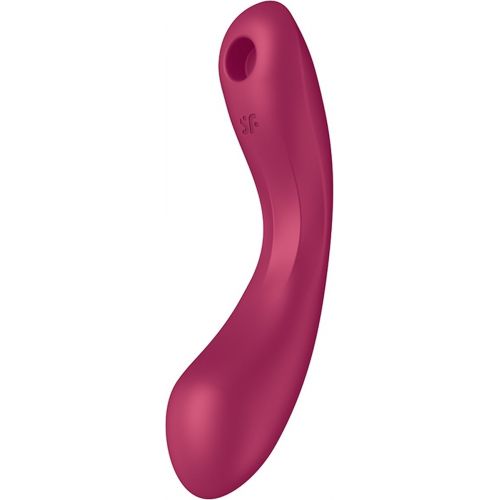 Вакуумный стимулятор клитора с вибрирующей ручкой Satisfyer Curvy Trinity 1 розовый