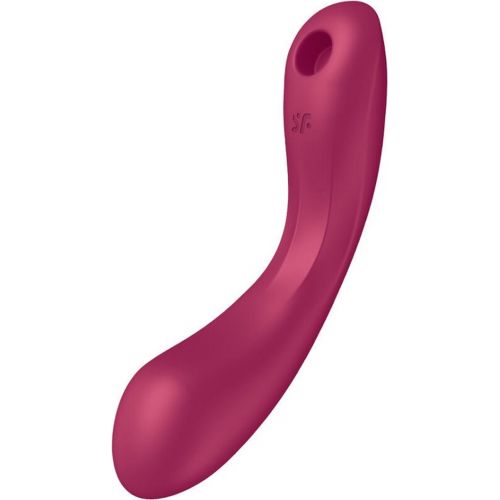 Вакуумный стимулятор клитора с вибрирующей ручкой Satisfyer Curvy Trinity 1 розовый