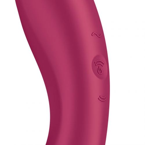Вакуумный стимулятор клитора с вибрирующей ручкой Satisfyer Curvy Trinity 1 розовый