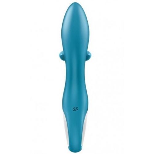 Вибратор для точки G с загнутым клиторальным стимулятором Satisfyer Embrace Me бирюзовый
