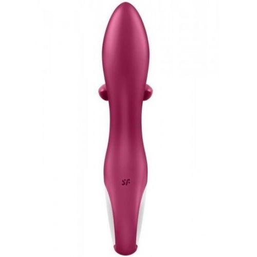 Вибратор для точки G с загнутым клиторальным стимулятором Satisfyer Embrace Me малиновый