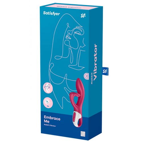 Вибратор для точки G с загнутым клиторальным стимулятором Satisfyer Embrace Me малиновый