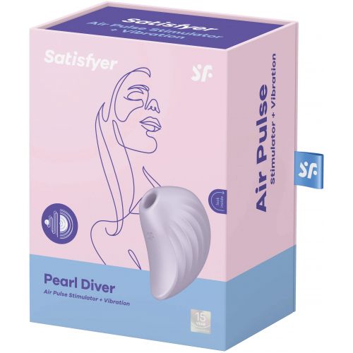 Вакуумно-волновой стимулятор с вибрацией Satisfyer Pearl Diver фиолетовый
