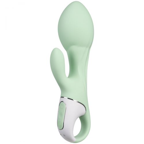 Расширяющийся смарт-вибратор с клиторальным стимулятором Satisfyer Air Pump Bunny 5+ зеленый