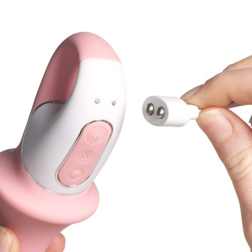 Расширяющийся анальный смарт-вибратор Satisfyer Air Pump Booty 5+ розовый