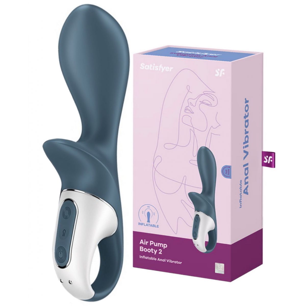 Расширяющийся вибратор Satisfyer Air Pump Booty 2