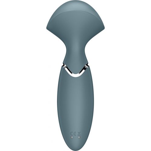 Перезаряжаемый мини-массажер с вибрацией Satisfyer Mini Wand-er серый ДЕФОРМИРОВАННАЯ УПАКОВКА