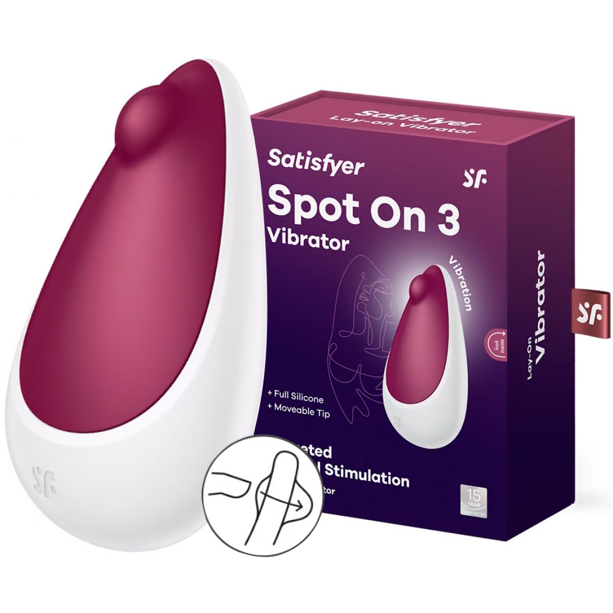 Клиторальный вибростимулятор Satisfyer Spot On 3 красный