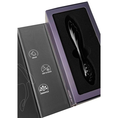 Двусторонний фаллос из стекла Satisfyer Dazzling Crystal 1 черный 18 см