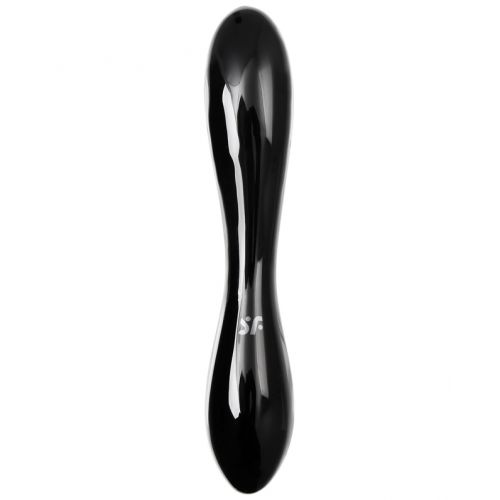 Двусторонний фаллос из стекла Satisfyer Dazzling Crystal 1 черный 18 см