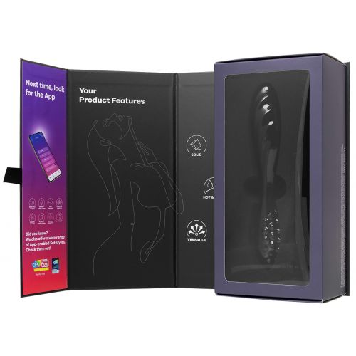 Двусторонний фаллос из стекла Satisfyer Dazzling Crystal 1 черный 18 см