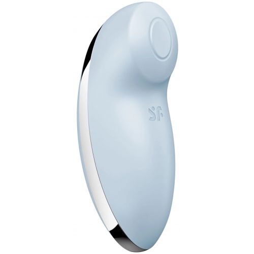 Клиторальный вибростимулятор с пульсацией Satisfyer Tap And Climax 2 голубой