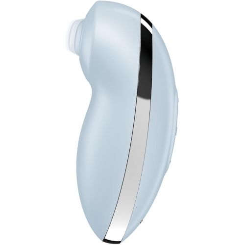 Клиторальный вибростимулятор с пульсацией Satisfyer Tap And Climax 2 голубой