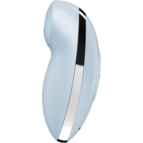 Клиторальный вибростимулятор с пульсацией Satisfyer Tap And Climax 2 голубой