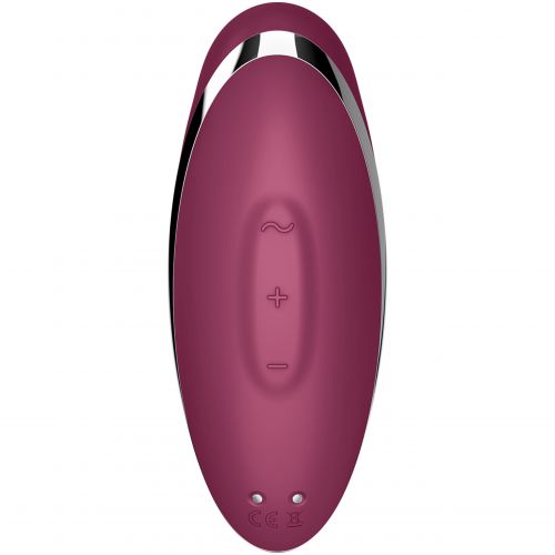 Клиторальный вибростимулятор с пульсацией Satisfyer Tap And Climax 2 бордовый