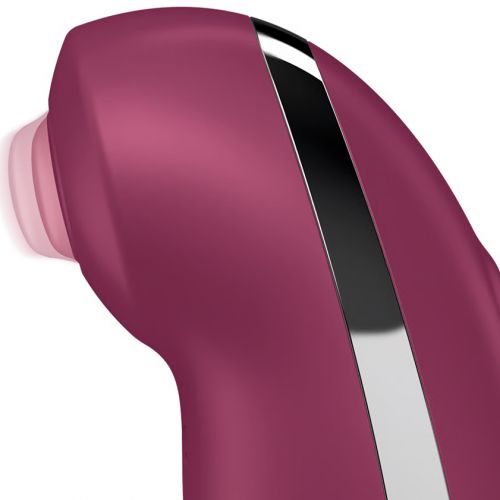 Клиторальный вибростимулятор с пульсацией Satisfyer Tap And Climax 2 бордовый