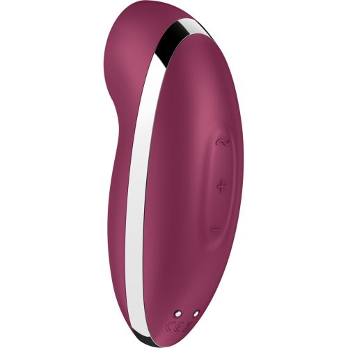 Клиторальный вибростимулятор с пульсацией Satisfyer Tap And Climax 2 бордовый
