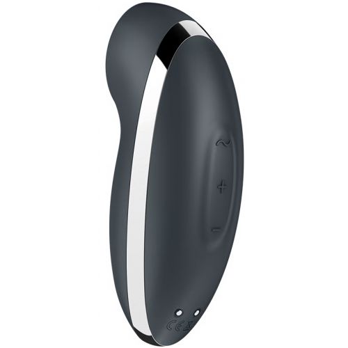 Клиторальный вибростимулятор с пульсацией Satisfyer Tap And Climax 2 серый