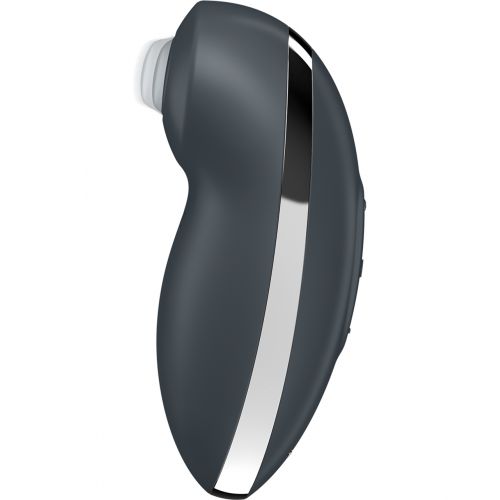 Клиторальный вибростимулятор с пульсацией Satisfyer Tap And Climax 2 серый