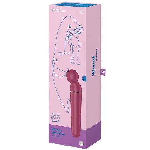 Перезаряжаемый вибромассажер с плавающей головкой Satisfyer Planet Wand-er Rose