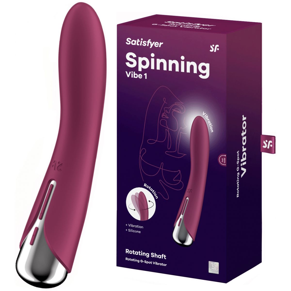 Вибратор для точки G с ротацией Satisfyer Spinning Vibe 1 Red