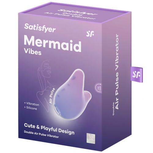 Вакуумно-волновой стимулятор с вибрацией Satisfyer Mermaid Vibes лилово-розовый